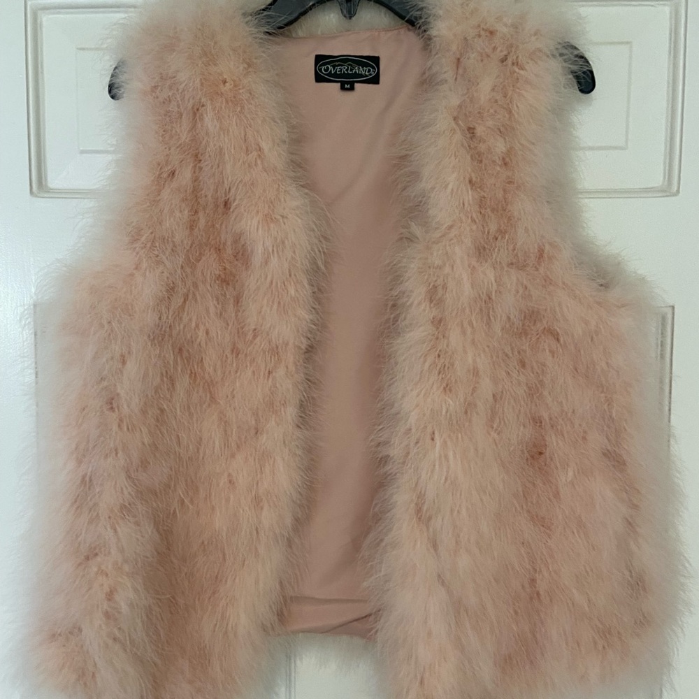 Overland ostrich feather vest
